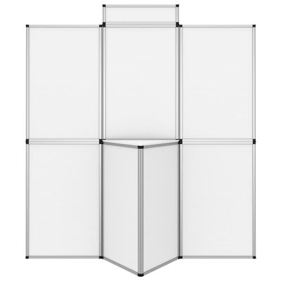 vidaXL 8-panels udstillingsvæg med bord foldbar 181x200 cm hvid