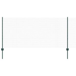 vidaXL Sekskantet hegn med stolpe 100 x 1 m PVC-belagt st&aring;l Gr&oslash;n Mesh