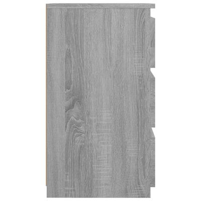 vidaXL sengebord 40x35x62,5 cm konstrueret træ grå sonoma-eg