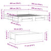 vidaXL sengeramme med skuffer 200x200 cm konstrueret tr&aelig; sonoma-eg
