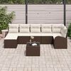 vidaXL Havesofa Sæt 8 pcs Brun Poly rattan
