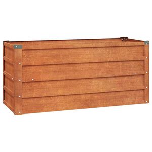 vidaXL h&oslash;jbed 100x40x45 cm cortenst&aring;l rustfarvet