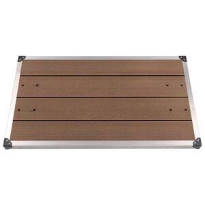 vidaXL udend&oslash;rs brusekar 110 x 62 cm WPC rustfrit st&aring;l brun