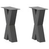 vidaXL sofabordsben X-formet 2 stk. antracit 28 x (42-43) cm st&aring;l