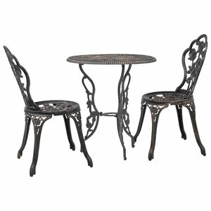 vidaXL bistros&aelig;t 3 dele st&oslash;bt aluminium
