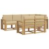vidaXL Udend&oslash;rs sofagruppe 7 stk. Hvid og Beige Polyester