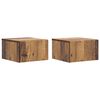 vidaXL V&aelig;gh&aelig;ngt Natbord 2 stk. Gammelt tr&aelig; 33 x 34,5 x 20 cm