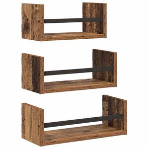 vidaXL V&aelig;ghyldes&aelig;t 3 stk. Gammelt tr&aelig; 40x16x14cm Konstrueret tr&aelig;