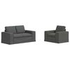 vidaXL Sofa 2 pcs M&oslash;rkegr&aring; 182 x 80 x 82 cm Stof