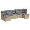 vidaXL sofas&aelig;t til haven 7 dele med hynder polyrattan beige