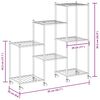 vidaXL blomsterstativ med hjul 83x25x83,5 cm jern sort