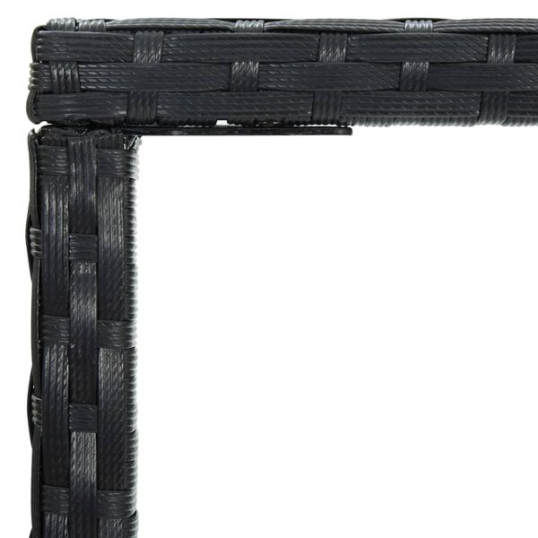 vidaXL barbord til haven 70x70x110 cm polyrattan og glas sort