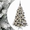 vidaXL Kunstig juletr&aelig; med kugler 120 cm 150 LED'er Varm hvid