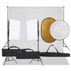 vidaXL fotostudies&aelig;t med lampes&aelig;t + baggrund og reflektor