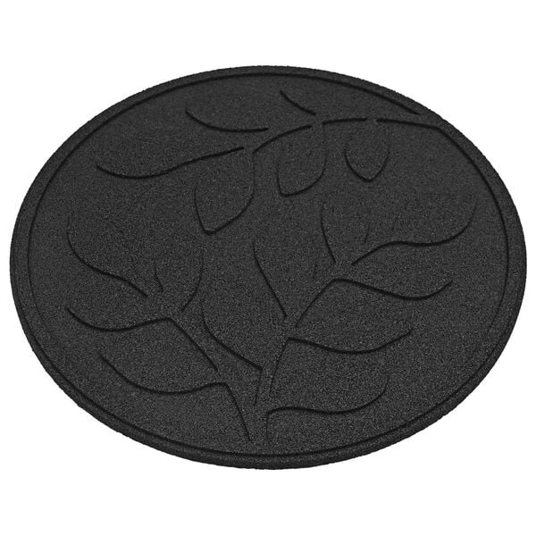 vidaXL Tr&aelig;desten 6 pcs Sort &Oslash; 44 x 2 cm Gummi