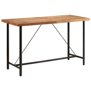 vidaXL barbord 180x70x107 cm massivt akacietr&aelig; og jern
