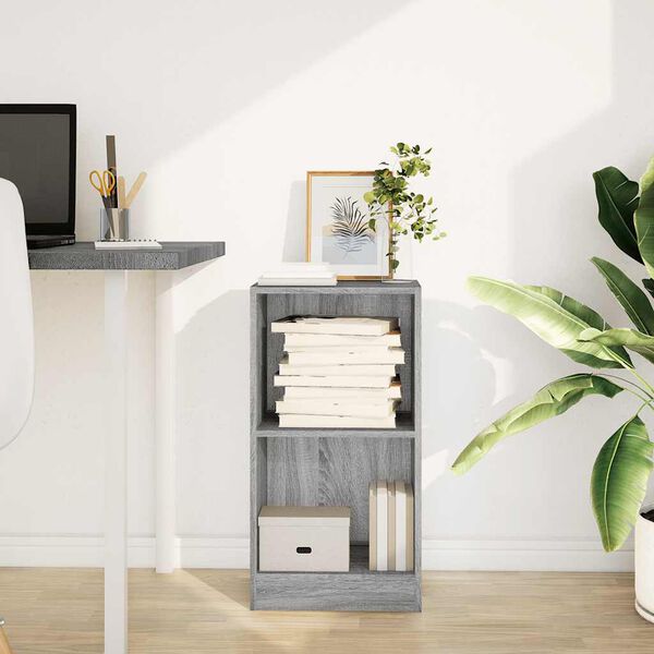 vidaXL bogreol 40x24x76 cm konstrueret tr&aelig; gr&aring; sonoma-eg