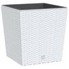 vidaXL plantekrukke 21/32 l udtagelig indsats PP rattanlook hvid