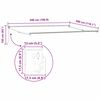 vidaXL Markise Flerfarvet 500 &times; 300 cm Polyester og metal
