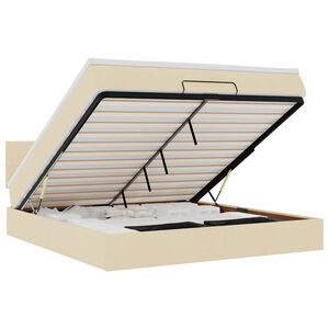 vidaXL osmannisk sengeramme med madras 160x200 cm stof cremefarvet