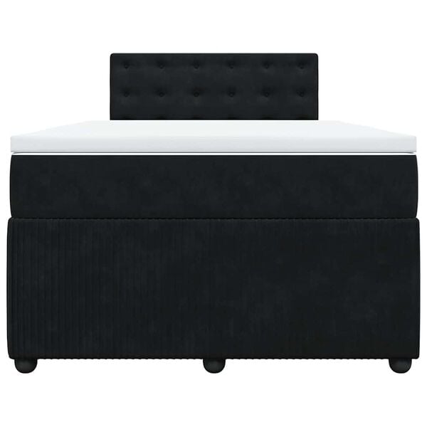 vidaXL kontinentalseng 120x200 cm fl&oslash;jl sort