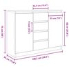 vidaXL sk&aelig;nk med skuffer 100,5x35x76 cm konstrueret tr&aelig; kunsteg