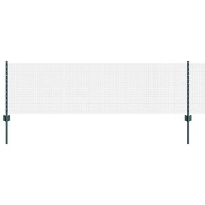 vidaXL Svejsede tr&aring;dhegn med stolper 10 x 0,6 m PVC-belagt st&aring;l Gr&oslash;n