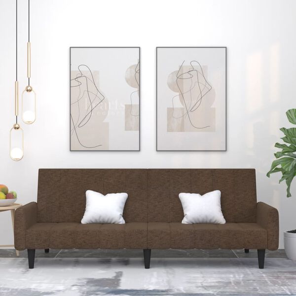vidaXL 2-personers sovesofa mikrofiberstof brun