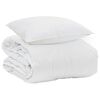 vidaXL Sommer dyne med pude 2 pcs Hvid Microfiber