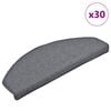 vidaXL trappem&aring;tter 30 stk. 65 x 24 x 4 cm lysegr&aring; og bl&aring; halvrunde store