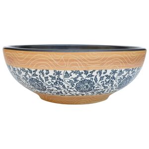 vidaXL h&aring;ndvask til bordplade &Phi;41x14 cm rund keramik flerfarvet
