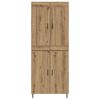 vidaXL Highboard 2 pcs Artisan Egetr&aelig; Konstrueret tr&aelig;