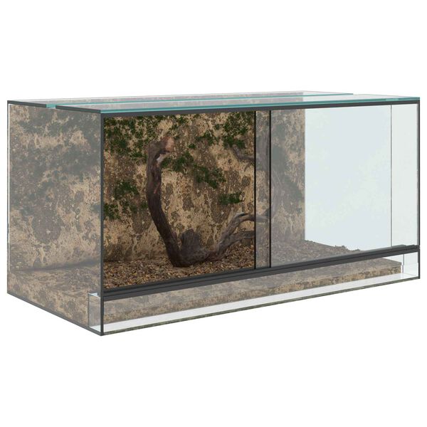 vidaXL Terrarium med opbevaring Transparent 80 x 40 x 40 cm Glas