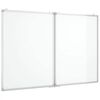 vidaXL magnetisk whiteboard 120x100x1,7 cm foldbart aluminium