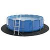 vidaXL Pool Bundark Sort &Oslash; 458 cm Non-woven stof