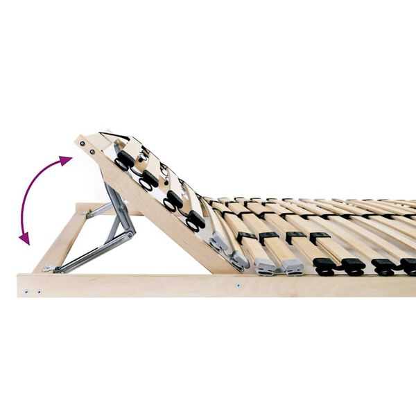 vidaXL Lamelbund Brun 90 x 190 cm Solid b&oslash;g