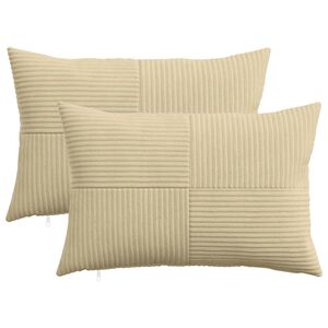 vidaXL Pudebetr&aelig;k 2 pcs ALMELO Gr&aring;gr&oslash;n 30 x 50 cm cordfl&oslash;jl