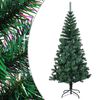 vidaXL kunstigt juletr&aelig; med farverige grene 210 cm PVC gr&oslash;n