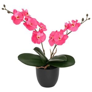 vidaXL Kunstig orkid&eacute; plante R&oslash;d 36 x 10 x 30 cm Stof, PE og PEVA