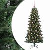 vidaXL Kunstigt juletr&aelig; med julekugle 180 cm 300 LED'er Varm hvid