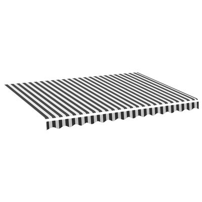 vidaXL udskiftningsdug til markise 3,5x2,5 m antracitgrå og hvid