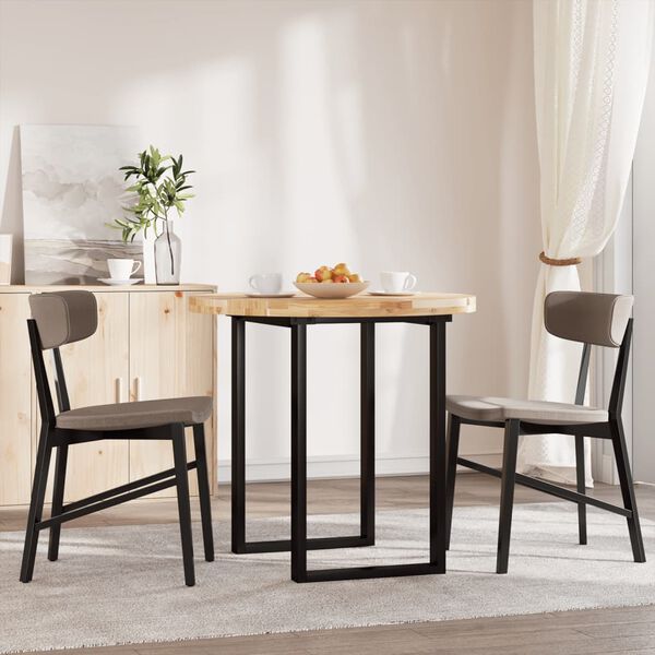 vidaXL bordplade &Oslash;80x4 cm rund massivt akacietr&aelig;