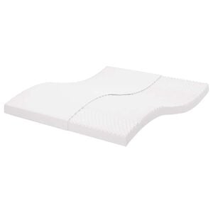 vidaXL skummadras 160x220 cm 7 zoner h&aring;rdhed 20 ILD hvid