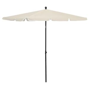 vidaXL parasol med stang 210x140 cm sandfarvet