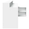 vidaXL skrivebord med LED-lys 200x104x91 cm konstrueret træ hvid