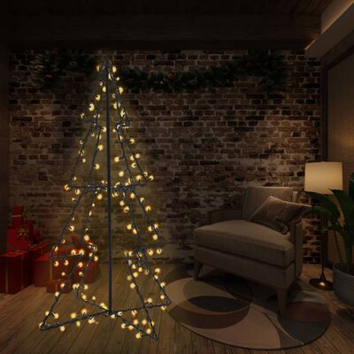 vidaXL lysende juletræ 115x150 cm 240 LED'er indendørs/udendørs