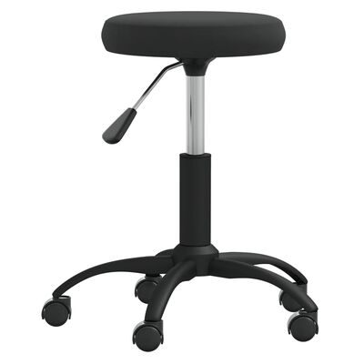 vidaXL arbejdsstol med hjul fløjl sort
