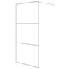 vidaXL brusev&aelig;g 100x195 cm klart sikkerhedsglas hvid