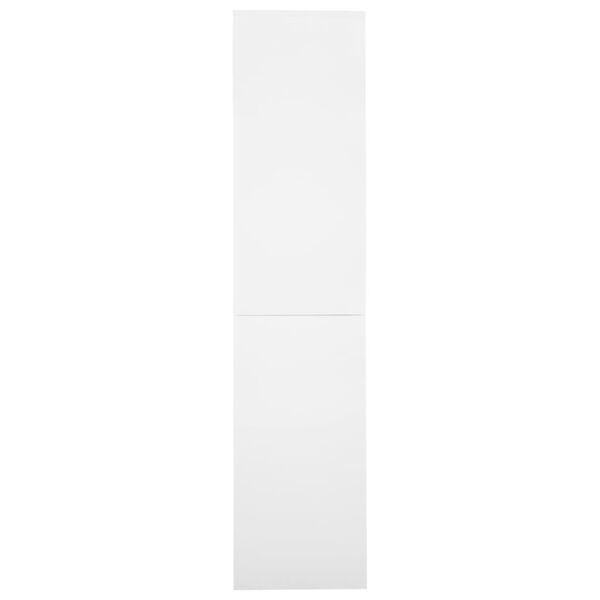 vidaXL kontorskab med skydelåger 90x40x180 cm stål hvid