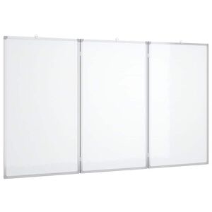 vidaXL magnetisk whiteboard 120x100x1,7 cm foldbart aluminium